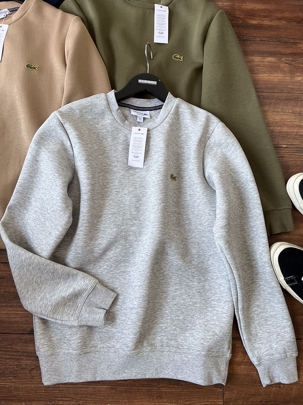 Свитшот Lacoste Little Crocodile Logo "Gray" фото № 3