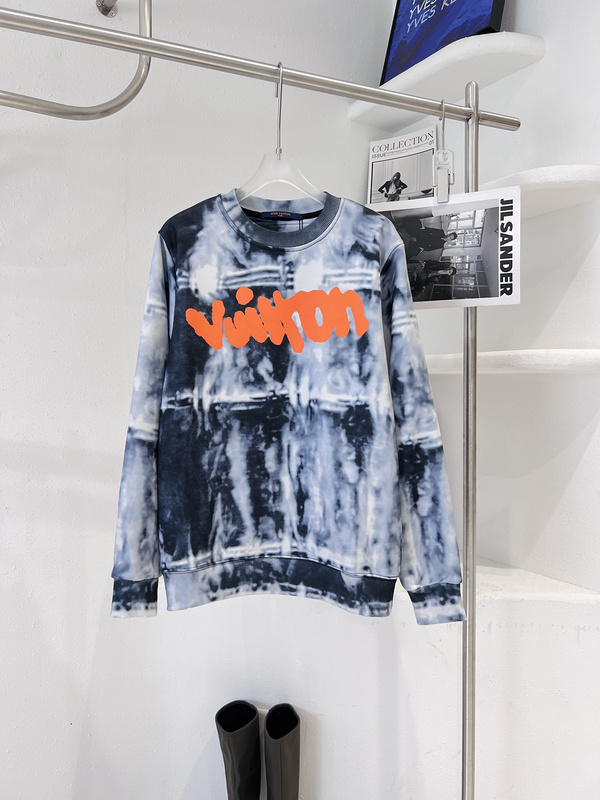 Свитшот Louis Vuitton Marble Style "Blue/White" фото № 3