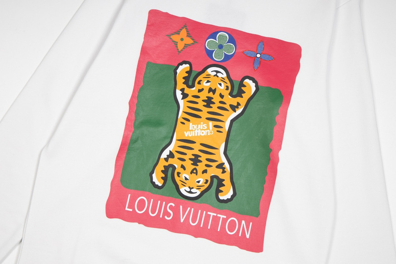 Свитшот Louis Vuitton Two Headed Tiger Art "White" фото № 5
