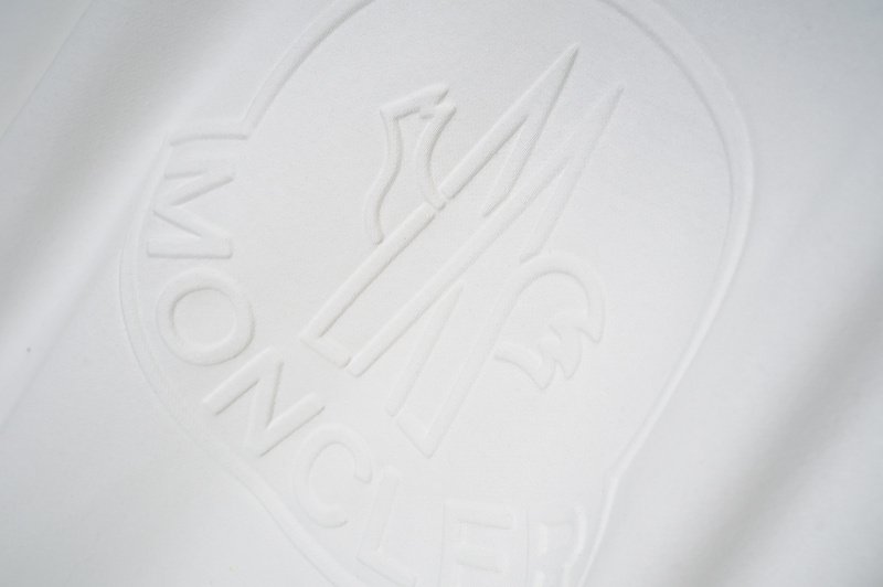 Худи Moncler Side Logo Cuffs "White" фото № 4