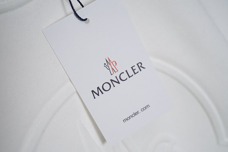 Худи Moncler Side Logo Cuffs "White" фото № 5