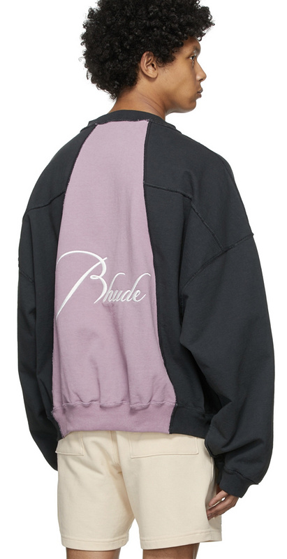 Свитшот Rhude Purple Back "Black" фото № 2