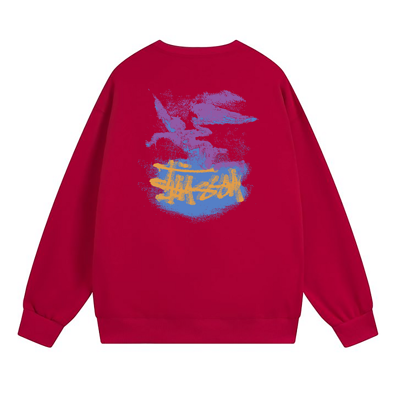 Свитшот Stussy Spot The Falling Angel "Red" фото № 2