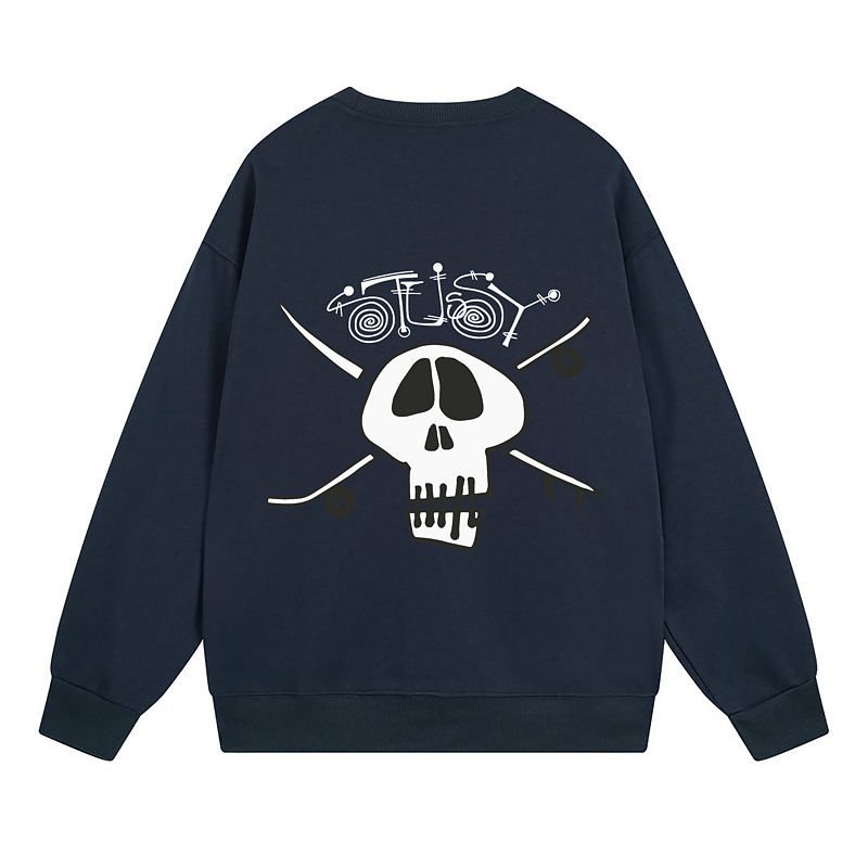 Свитшот Stussy Skull And Crossed Swords "Blue" фото № 2