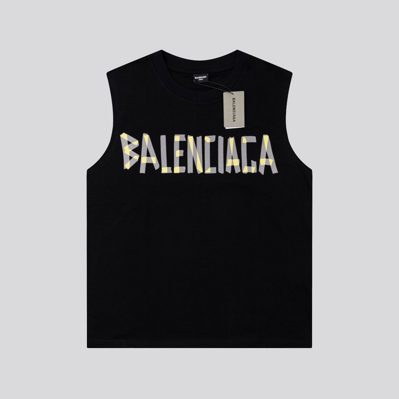 Майка Balenciaga With Pasted Logo "Black" фото № 5