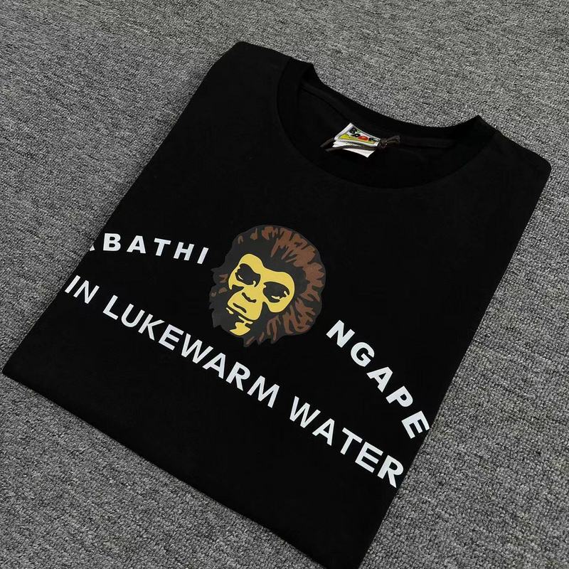 Футболка A Bathing Ape In Lukewarm Water - Text "Black" фото № 2