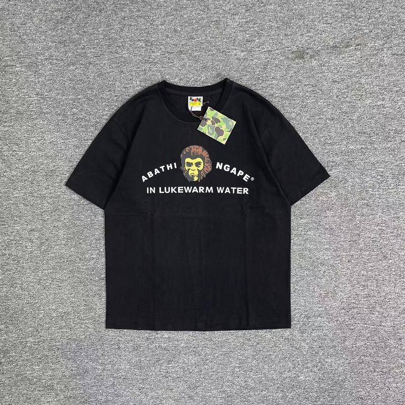 Футболка A Bathing Ape In Lukewarm Water - Text "Black" фото № 5
