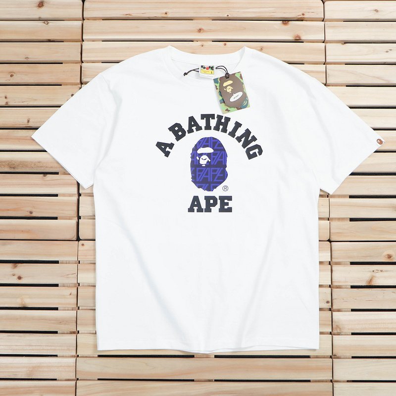 Футболка A Bathing Ape With Blue Elements "White" фото № 3