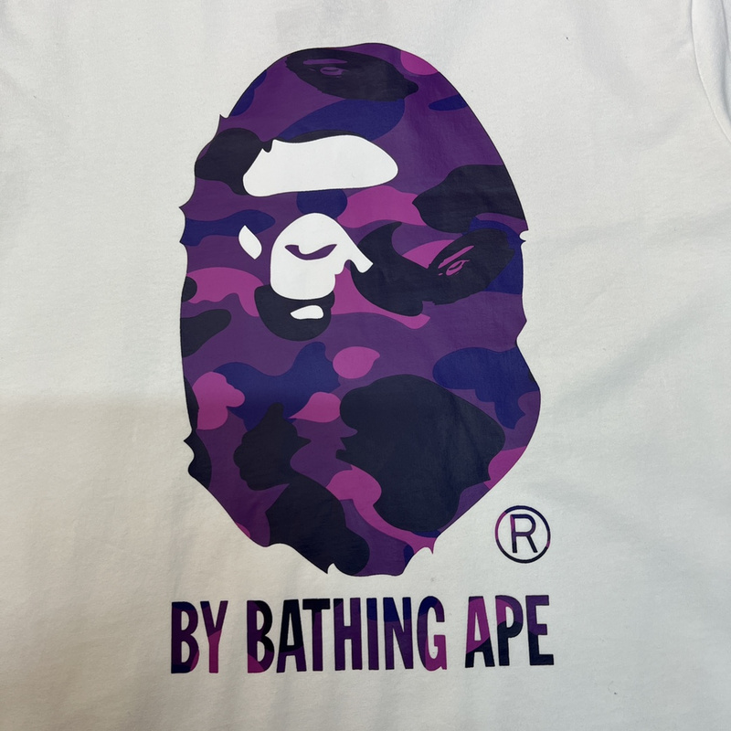 Футболка A Bathing Ape Brand Logo With Monkey "White" фото № 5