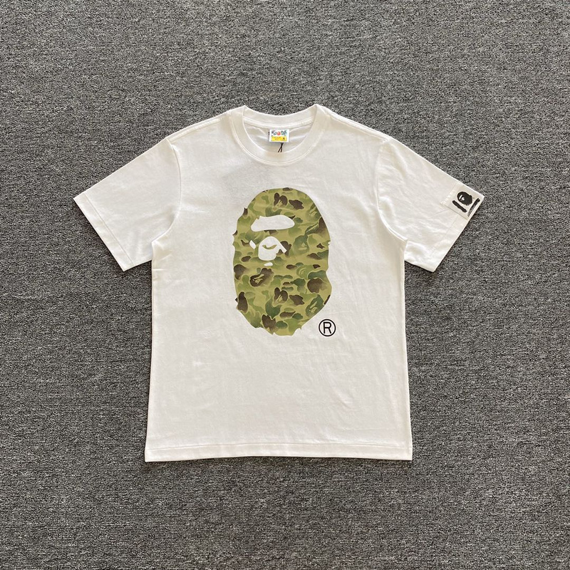 Футболка A Bathing Ape Monkeys Head "White" фото № 4