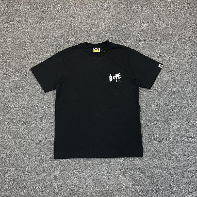 Футболка A Bathing Ape Star Trails "Black" фото № 5