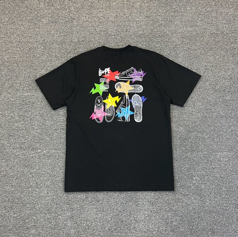Футболка A Bathing Ape Star Trails "Black" фото № 4