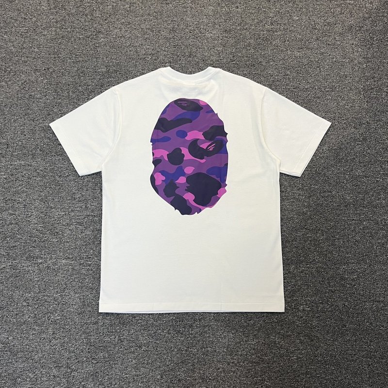 Футболка A Bathing Ape With Print On Both Sides "White/Violet" фото № 5