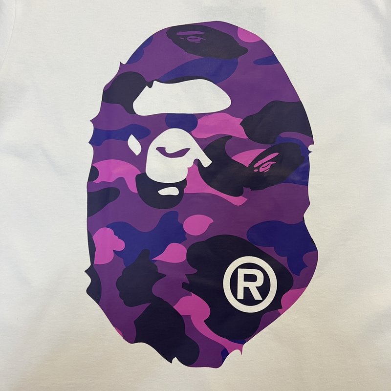 Футболка A Bathing Ape With Print On Both Sides "White/Violet" фото № 6