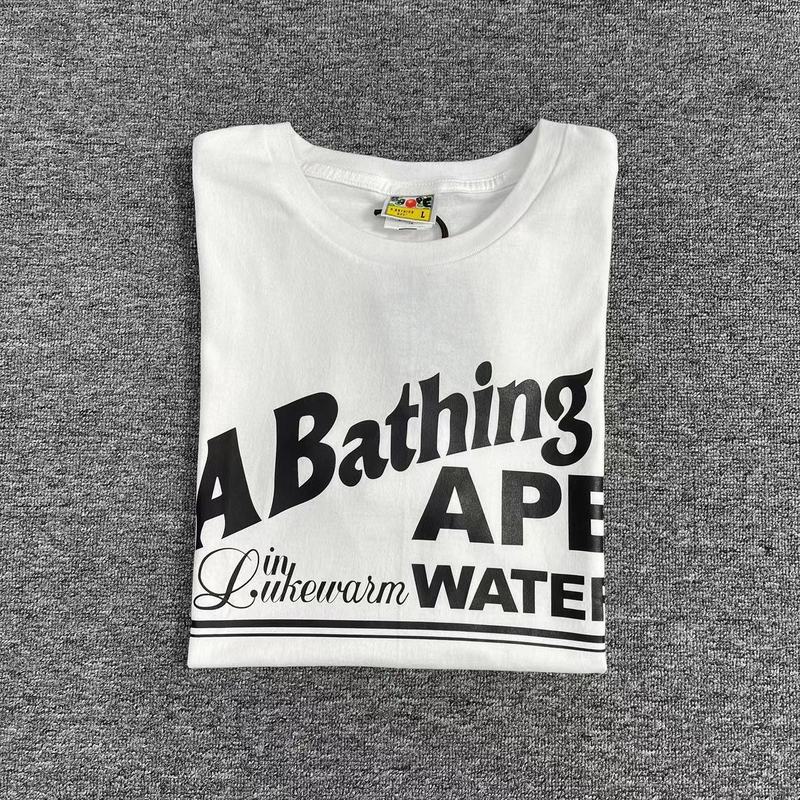 Футболка A Bathing Ape In Lukewarm Water "White" фото № 8