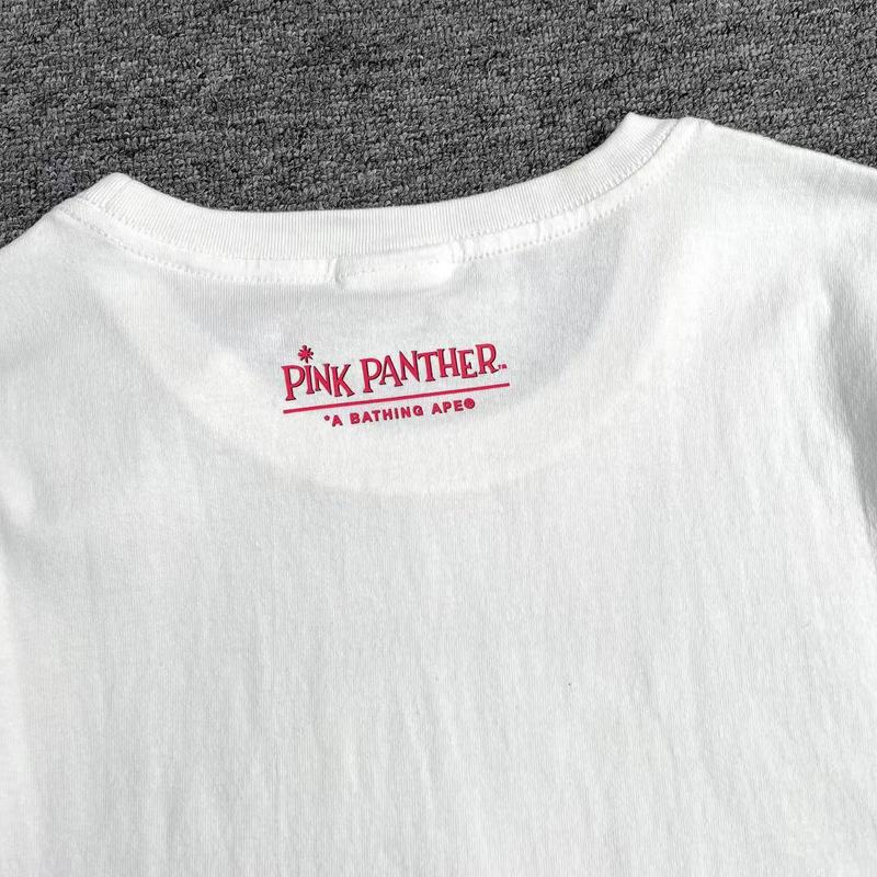 Футболка A Bathing Ape Pink Panther "White" фото № 3