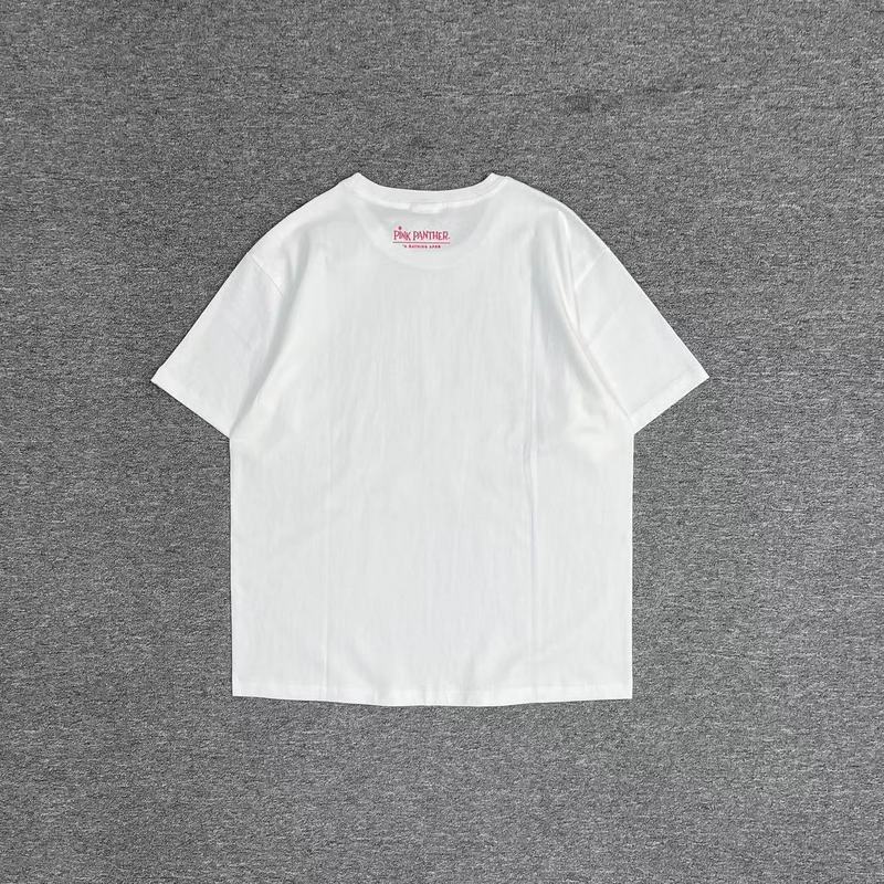Футболка A Bathing Ape Pink Panther "White" фото № 7
