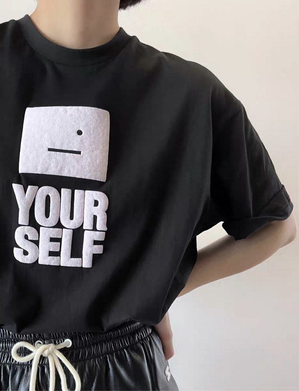 Футболка Acne Studios Square Emoji "Black" фото № 7