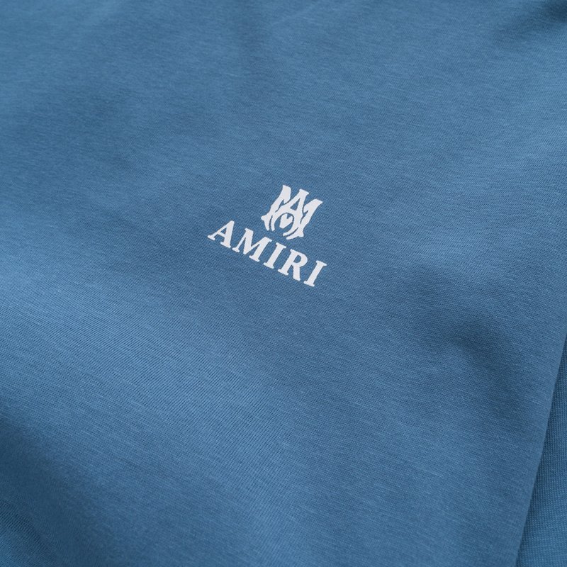 Футболка Amiri With Small Logo On Both Sides "Blue" фото № 3