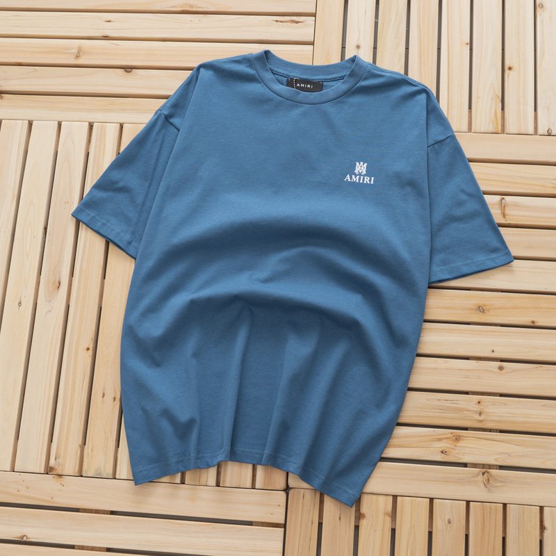 Футболка Amiri With Small Logo On Both Sides "Blue" фото № 7