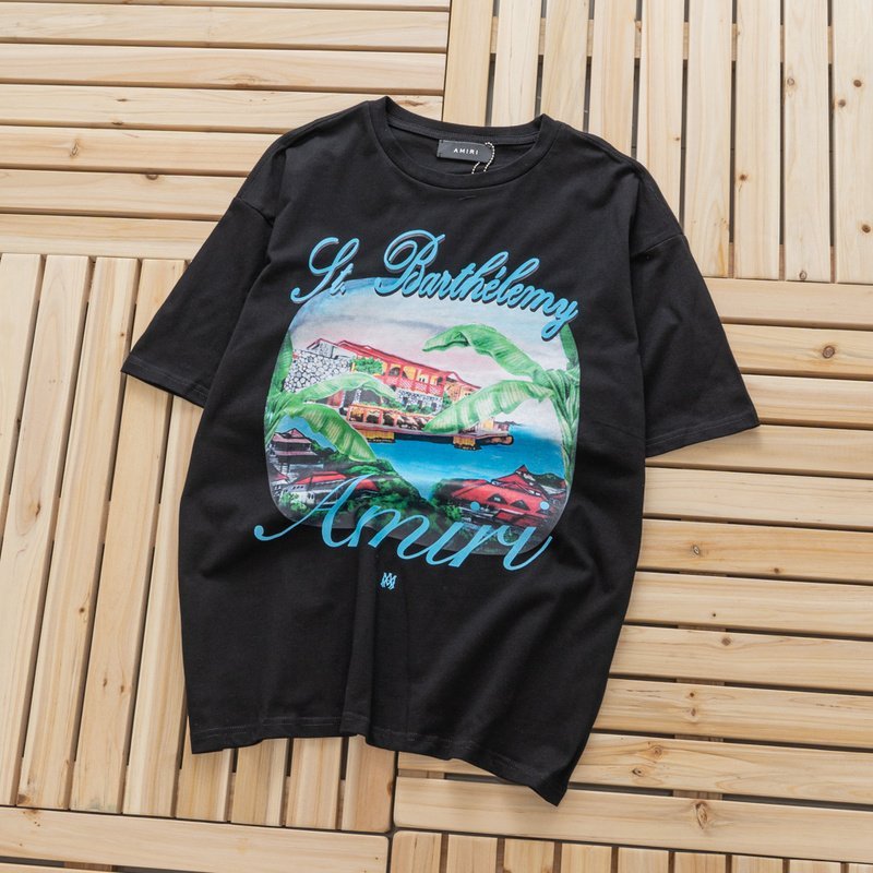 Футболка Amiri Paradise Island "Black" фото № 2
