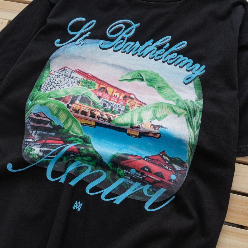 Футболка Amiri Paradise Island "Black" фото № 3