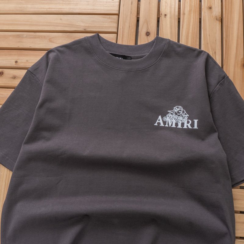 Футболка Amiri Logo And Angel "Brown" фото № 2