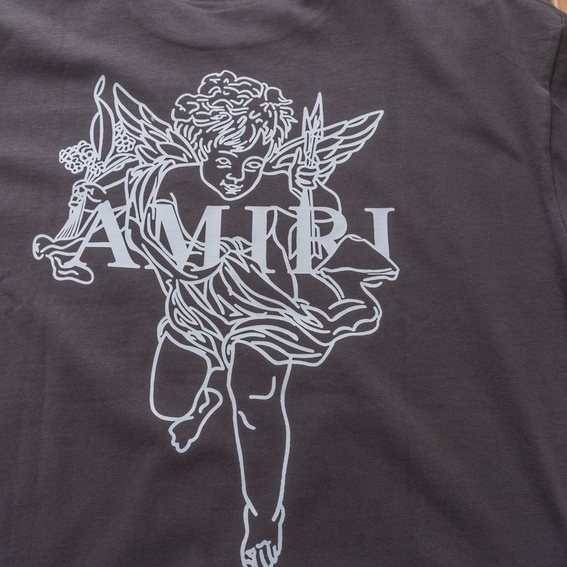 Футболка Amiri Logo And Angel "Brown" фото № 3