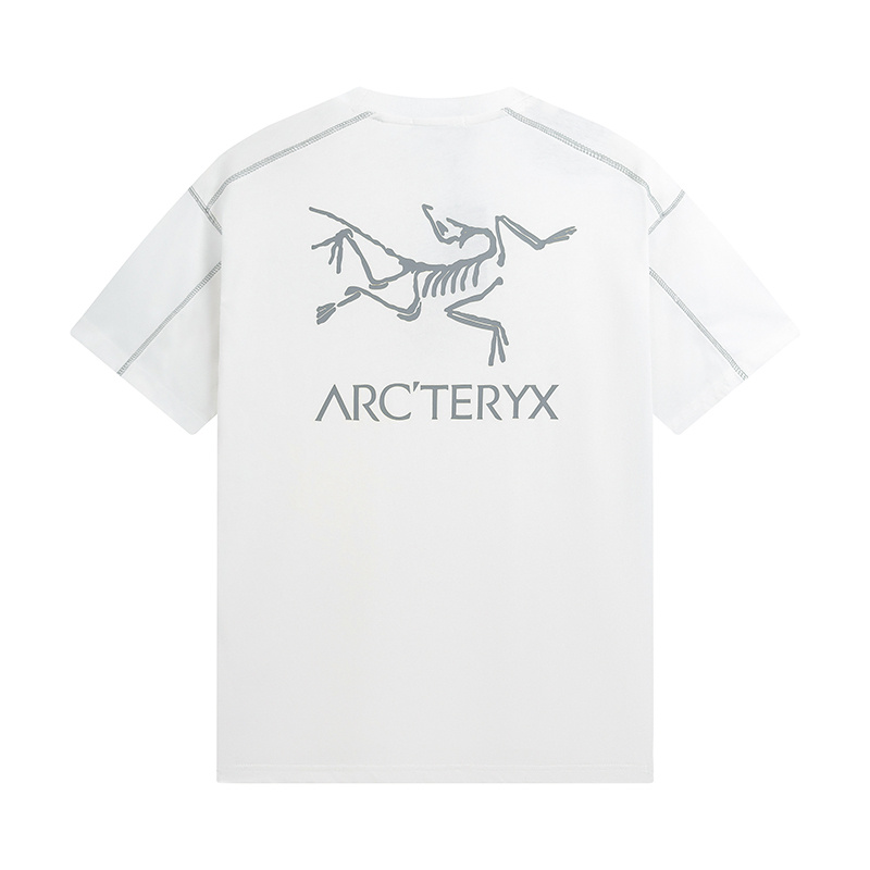 Футболка Arcteryx With Stripes On The Sleeves "White" фото № 2