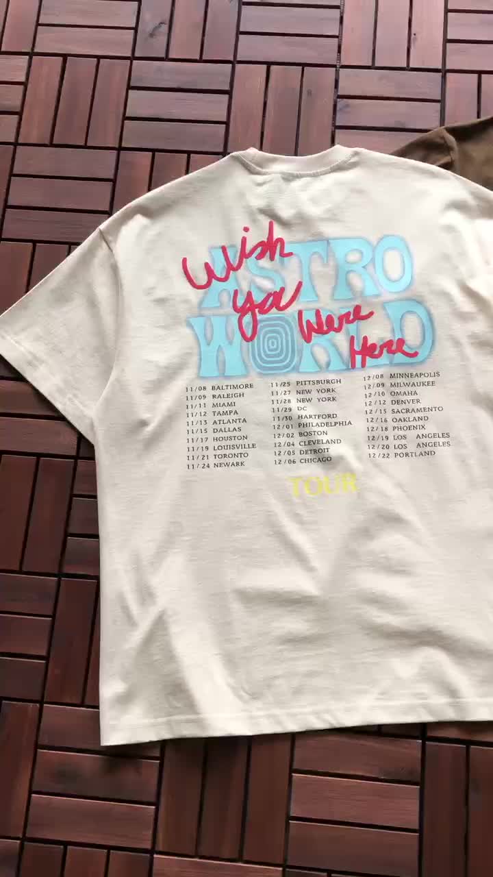 Футболка Astroworld Cities List From Tour "White" фото № 4