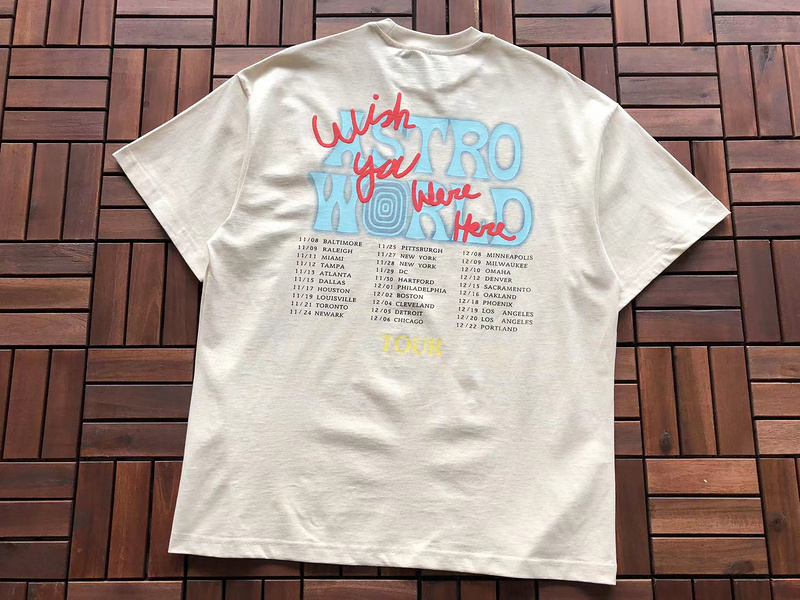 Футболка Astroworld Cities List From Tour "White" фото № 2