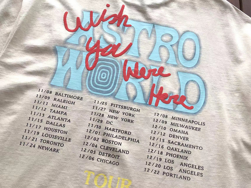 Футболка Astroworld Cities List From Tour "White" фото № 3