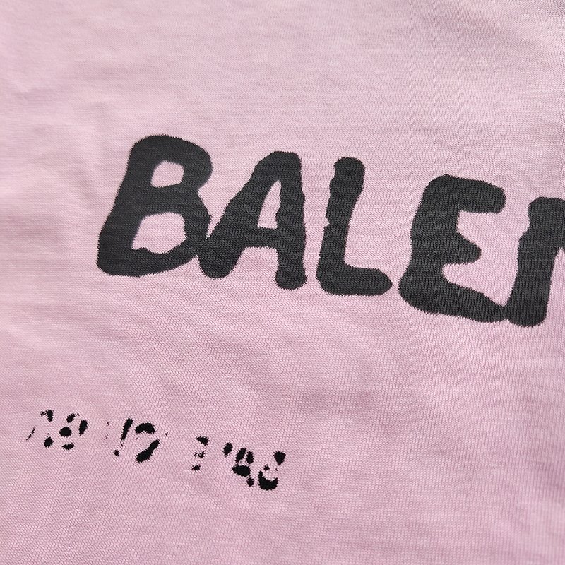 Футболка Balenciaga Usual Logo "Pink" фото № 4