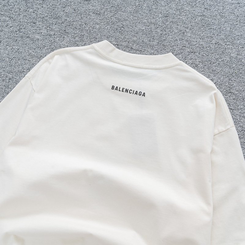 Футболка Balenciaga Cocktail "White" фото № 9