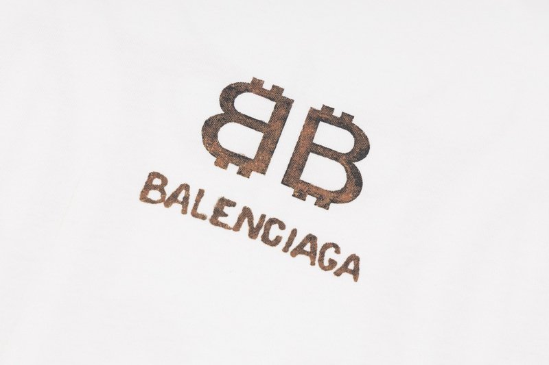 Футболка Balenciaga Flame Logo "White" фото № 5