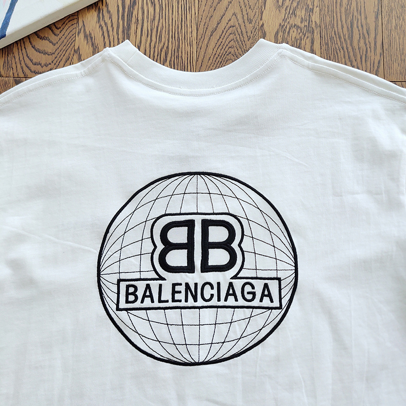 Футболка Balenciaga Logo Reflection "White" фото № 7