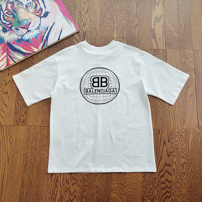 Футболка Balenciaga Logo Reflection "White" фото № 8