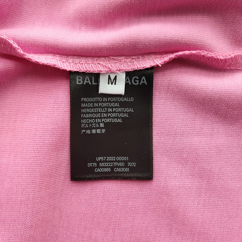 Футболка Balenciaga Interesting Emblem "Pink" фото № 2