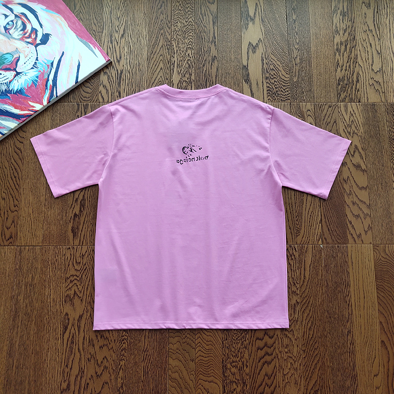 Футболка Balenciaga Interesting Emblem "Pink" фото № 9