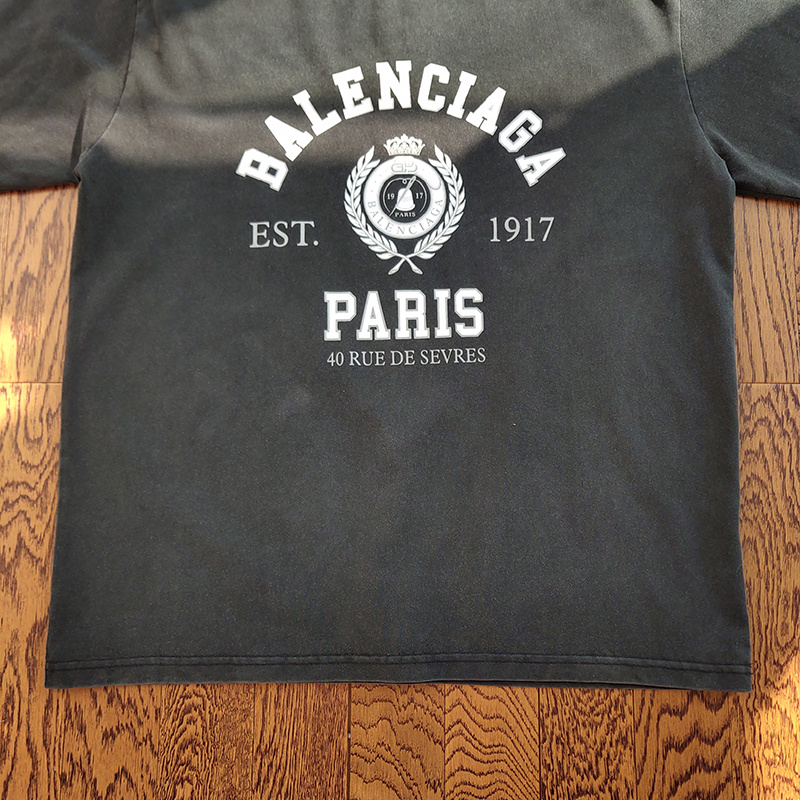 Футболка Balenciaga Royal Logo "Black" фото № 4