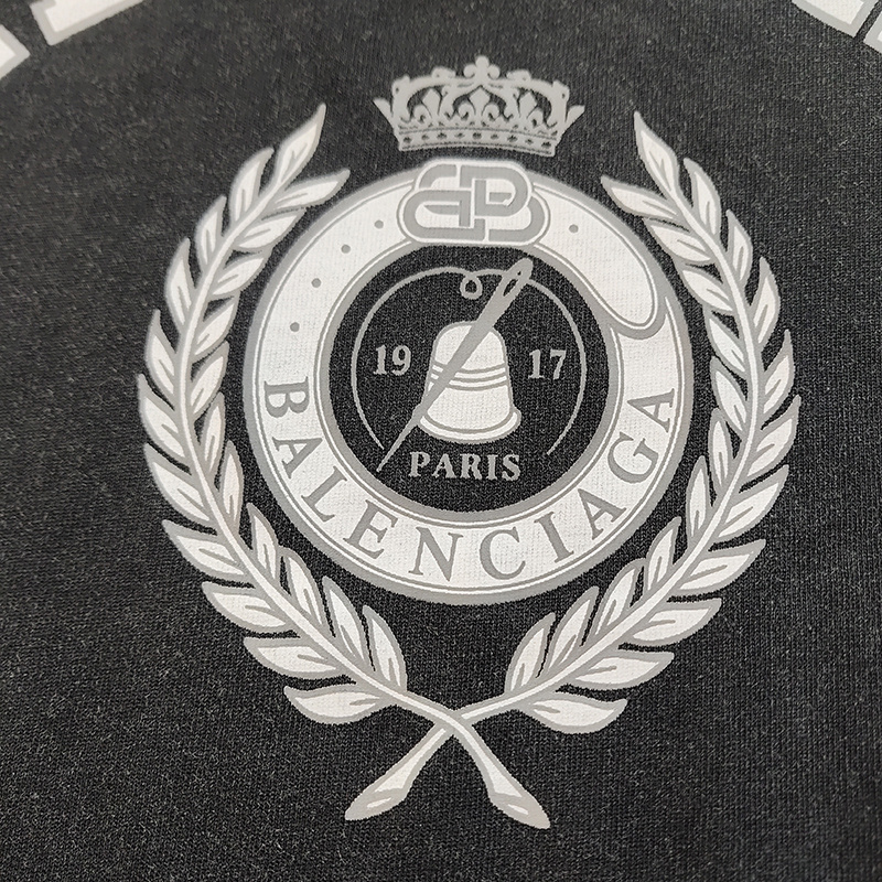 Футболка Balenciaga Royal Logo "Black" фото № 7