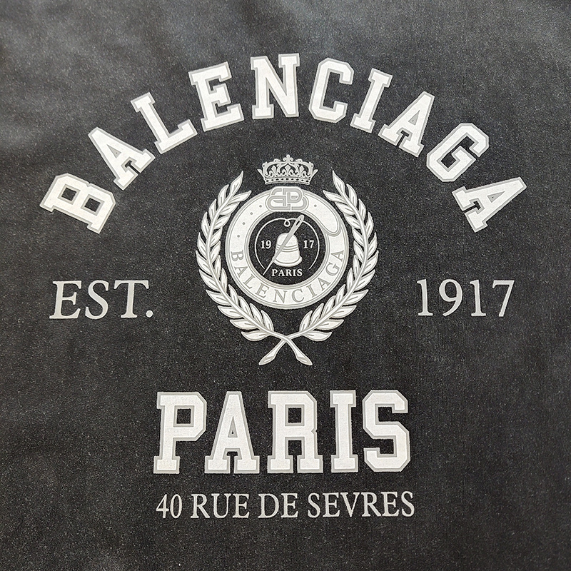 Футболка Balenciaga Royal Logo "Black" фото № 8