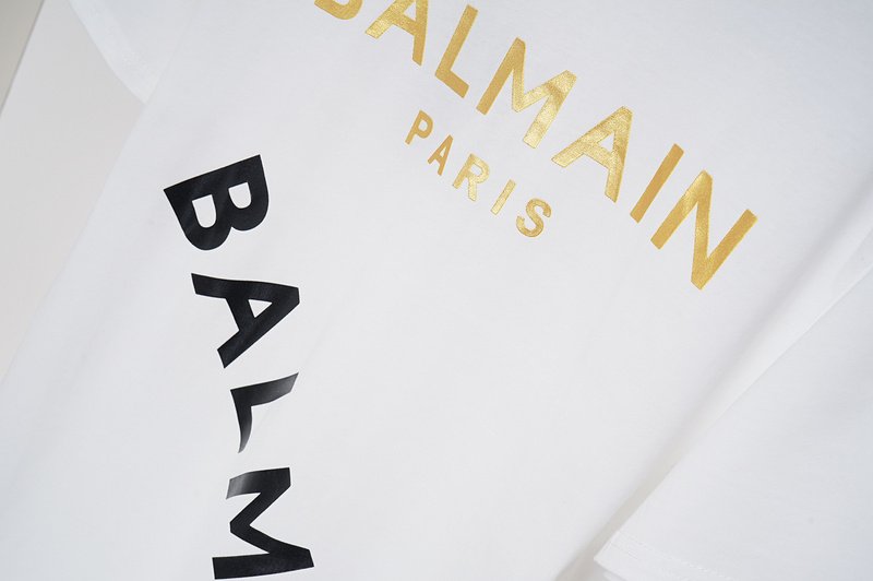 Футболка Balmain Repeating Logo Inscription Along "White" фото № 4