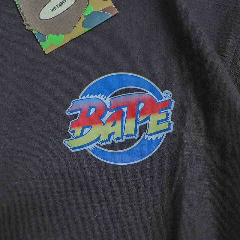 Футболка Bape Big Colorful Back Logo With Karatekas "Black" фото № 4