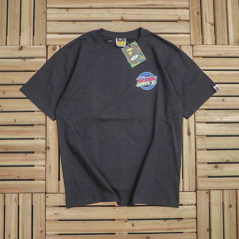 Футболка Bape Big Colorful Back Logo With Karatekas "Black" фото № 2