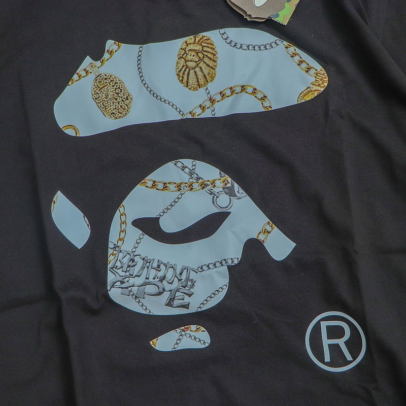Футболка Bape Print With Chains "Black" фото № 3