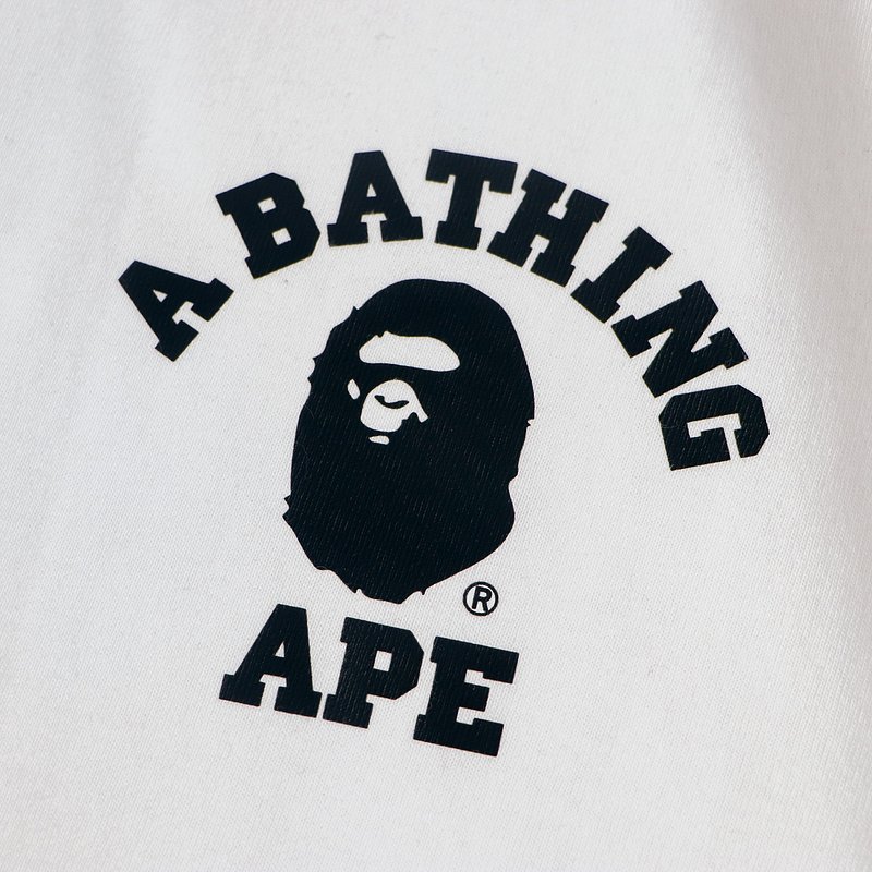 Футболка Bape Back Inscription Apes Together Strong "White" фото № 3