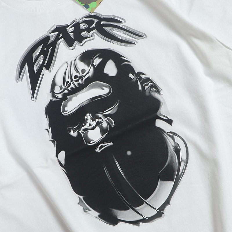 Футболка Bape Big Central Logo With Inscription "White" фото № 5