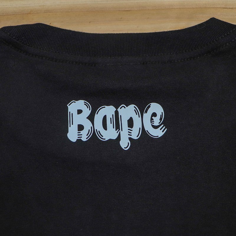 Футболка Bape Little Monkey With Hieroglyphs "Black" фото № 3