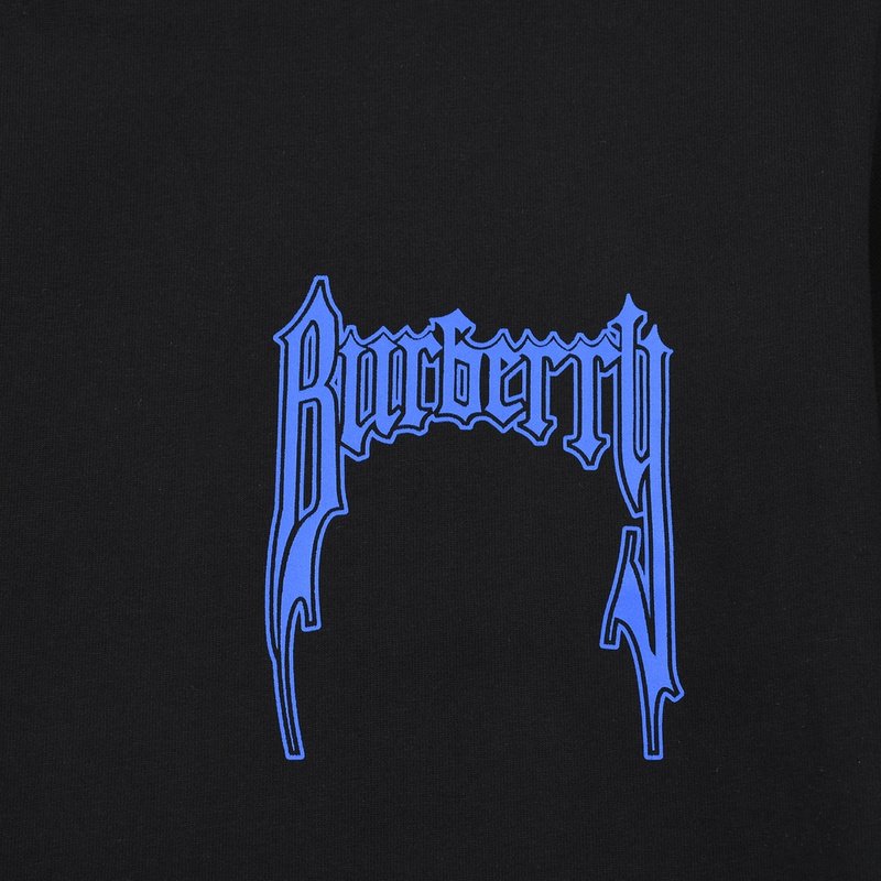Футболка Burberry With A Blue Logo "Black" фото № 8